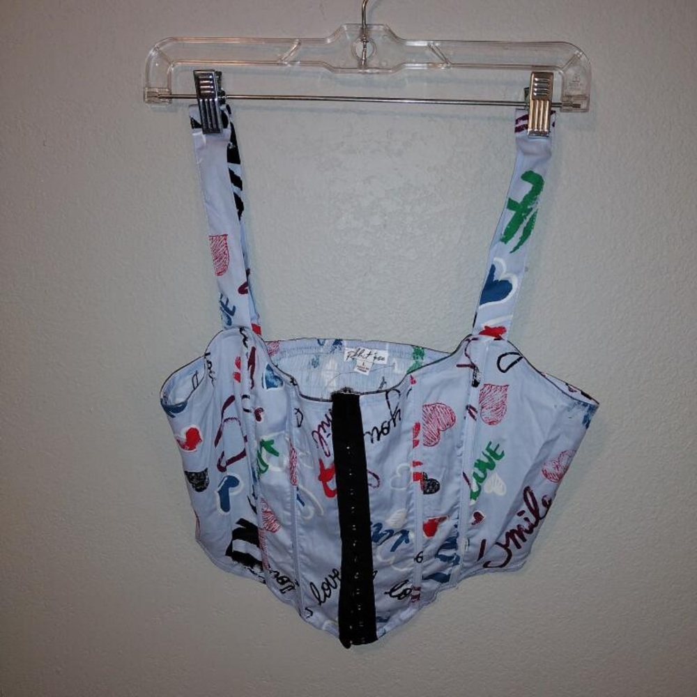 Cute bustiers top size large NWOT